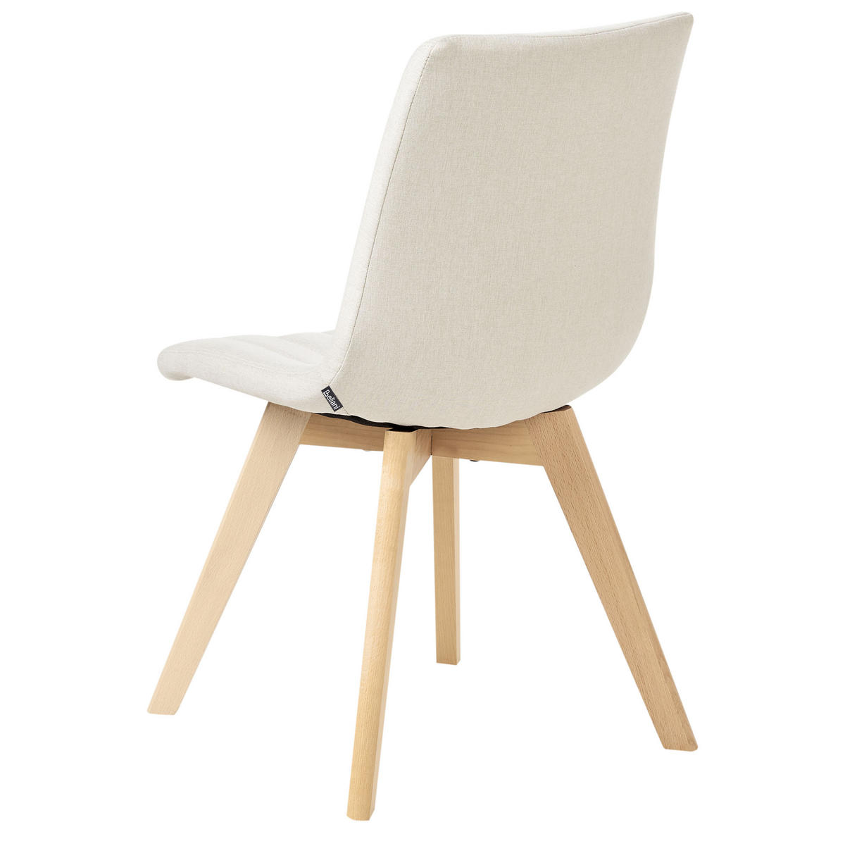ESSZIMMERSTUHL 2er-Set Stoff Cremeweiß Calgary - Weiß, Textil (48/86/56cm) - Beliani