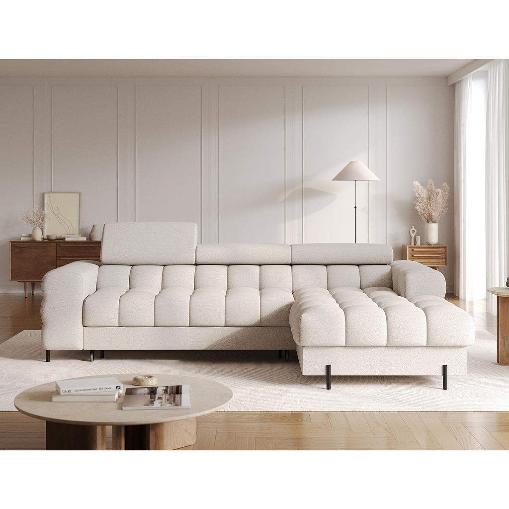 Thumbnail - Möblo Ecksofa, Beige, Holzwerkstoff, 5-Sitzer, L-Form, 285x181 cm, Wohnzimmer, Sofas & Couches, Wohnlandschaften, Ecksof...