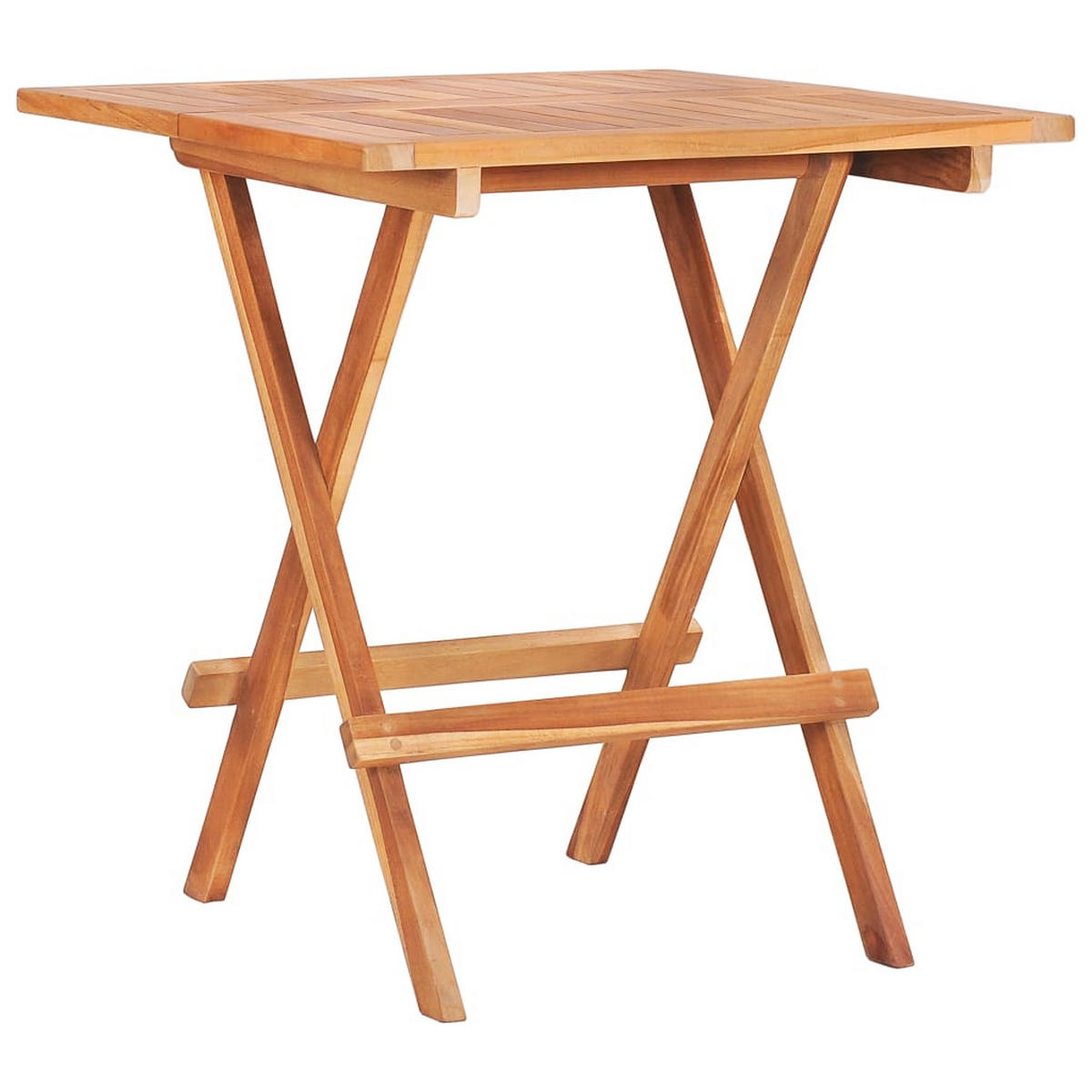 BISTRO-SET 3Er Set Klappbar Teak Massivholz - Braun, Holz - vidaXL