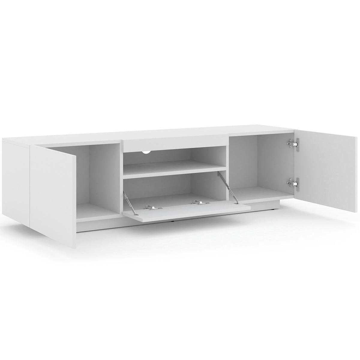 TV-MÖBEL Aurus Weiß - Weiß, Holzwerkstoff (150/36/37cm) - Petits-meubles