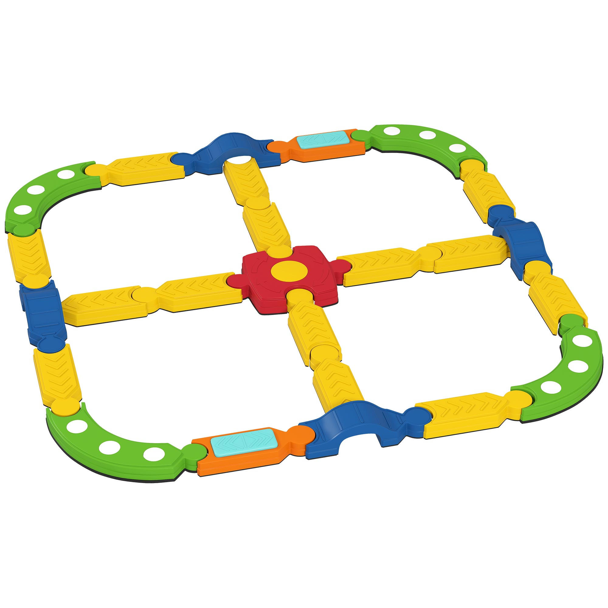 Aiyaplay Kinder-Balancierbalken Mehrfarbig 176x10.5x176 cm