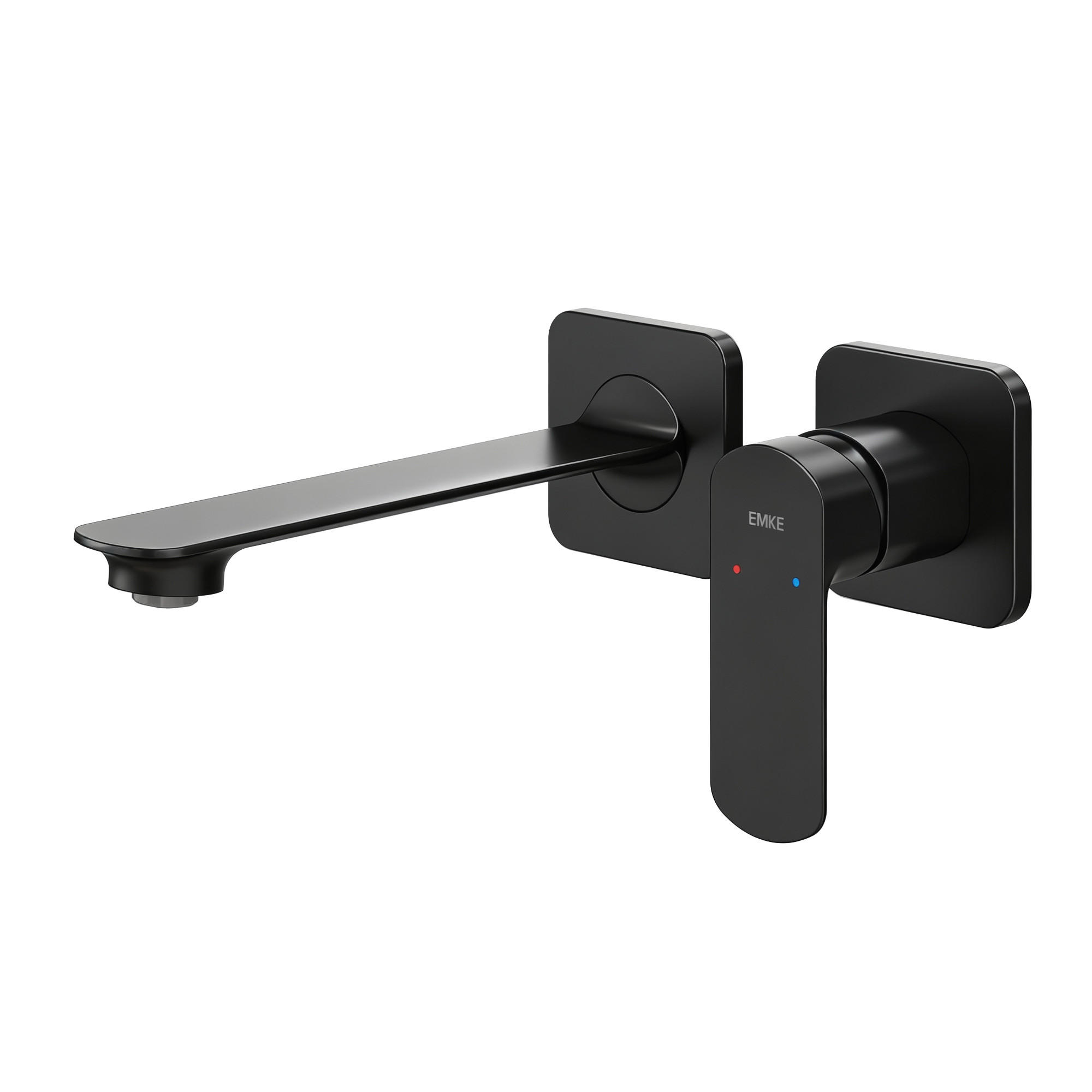 WASCHTISCHARMATUR Modular Ventilkernzertifizierung Messing Schwarz Matt - Schwarz, Metall (12.7/11/23.3cm) - EMKE