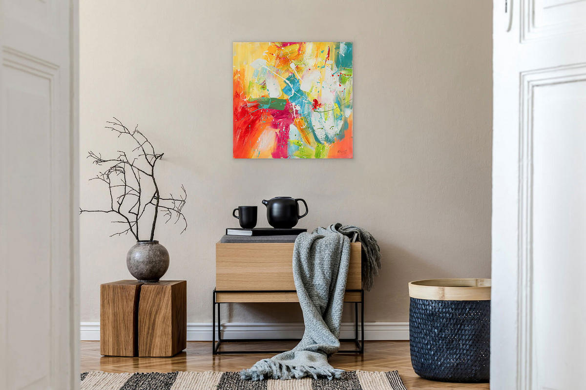 LEINWANDBILD 80/80 cm - Multicolor, Textil (80/80cm) - KUNSTLOFT