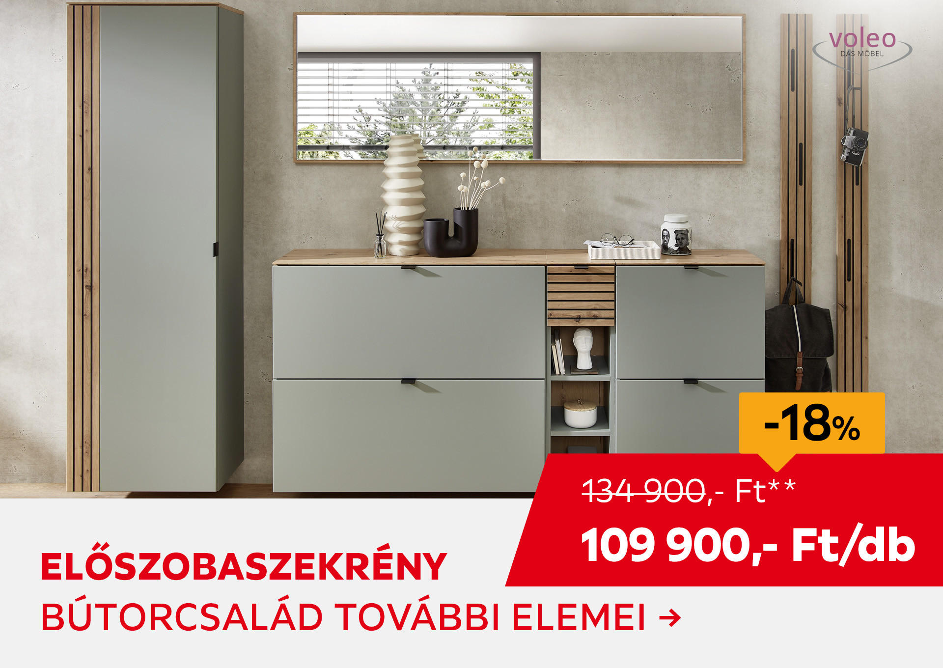 ELŐSZOBASZEKRÉNY Kiemelt termék 134900 Ft.- helyett 109900 Ft.-