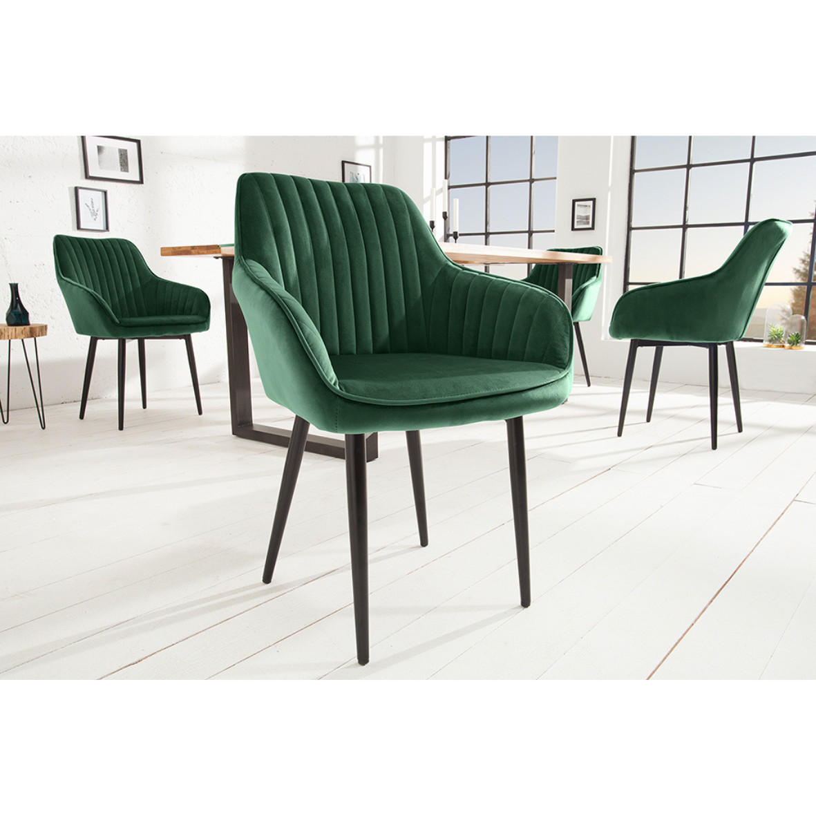 Thumbnail - riess-ambiente Stuhl, Grün, Textil, 60x84x61 cm, Esszimmer, Stühle, Esszimmerstühle, Armlehnenstühle