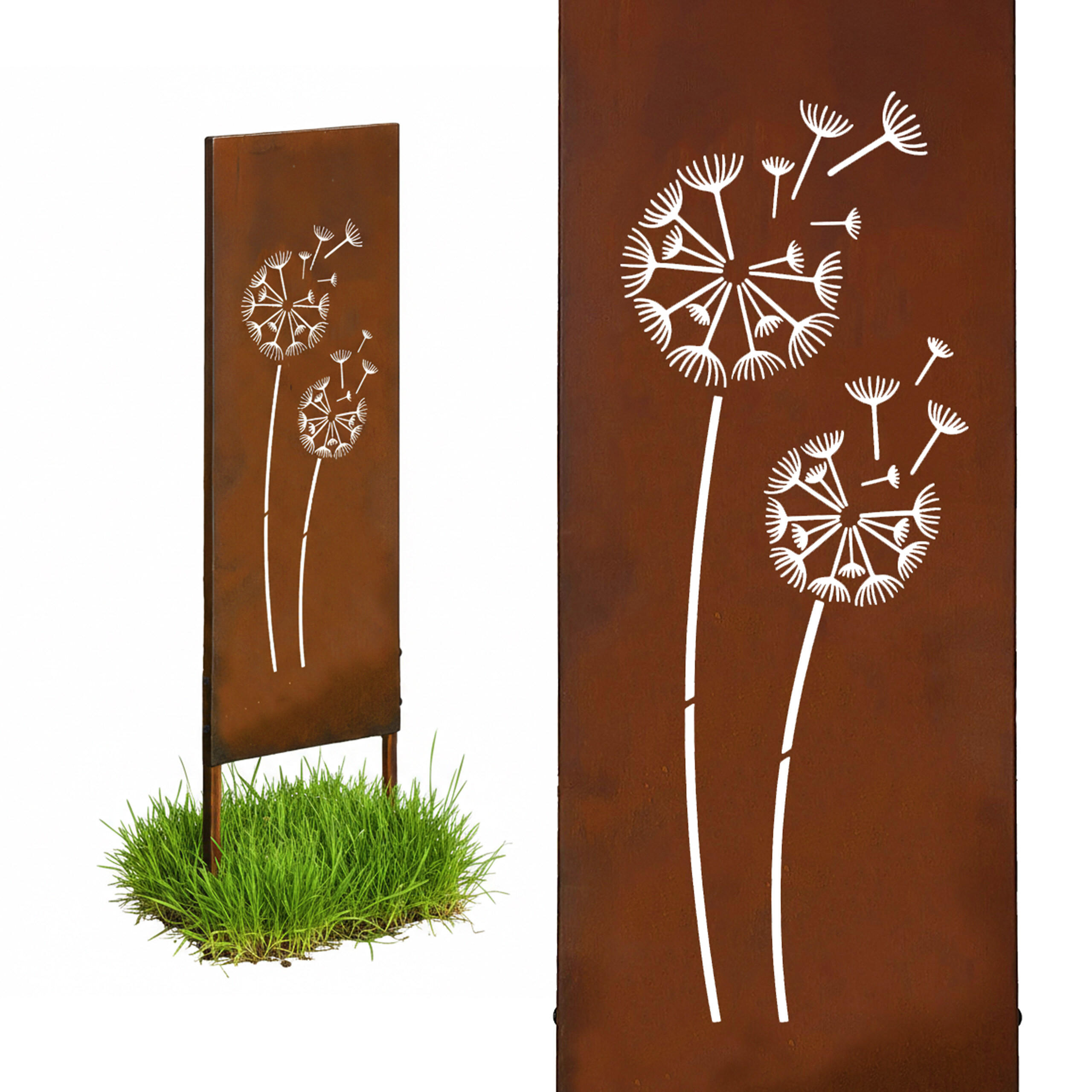 TARUS Maro ruginiu placa cu text 115 cm