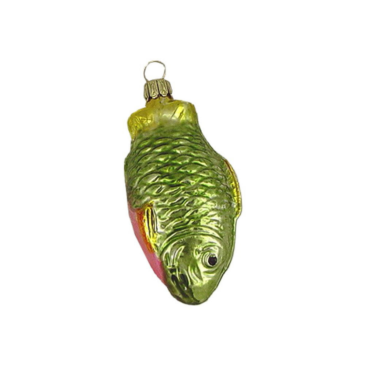 CHRISTBAUMSCHMUCK Fisch silber kiwi 8 cm - Multicolor, Metall (0.1/8/0.1cm)