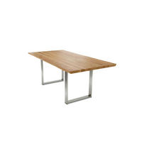 BAUMKANTENTISCH Daisie 5 180x74x90 Massivholztisch Wildeiche geölt - Wildeiche, Holz (180/74/90cm) - 58aufmkessel