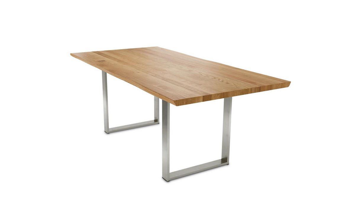 BAUMKANTENTISCH Daisie 5 180x74x90 Massivholztisch Wildeiche geölt - Wildeiche, Holz (180/74/90cm) - 58aufmkessel