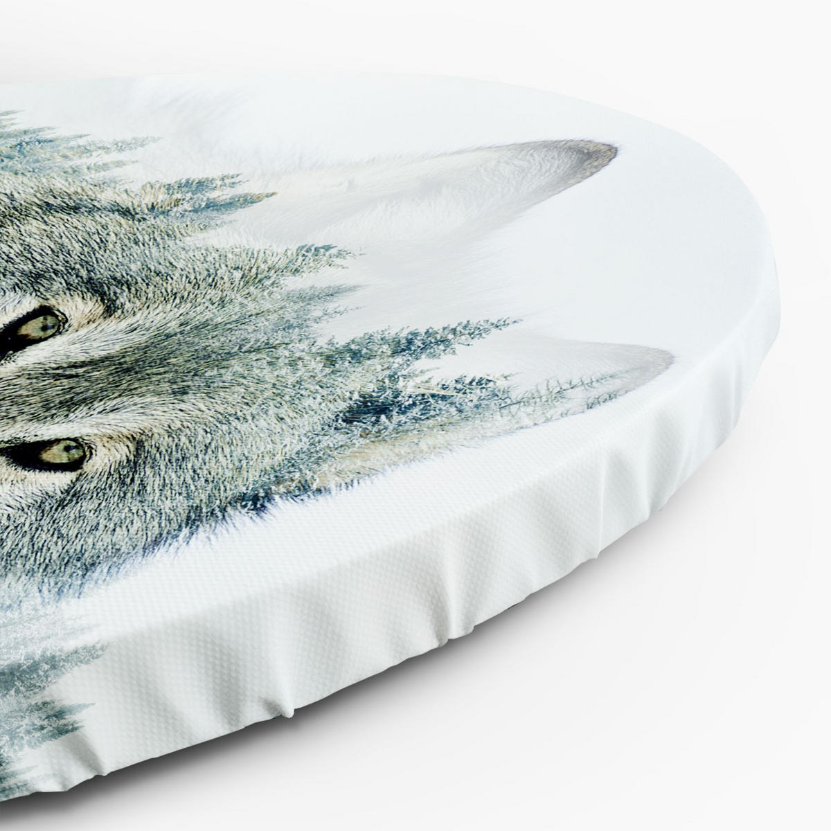 RUNDES BILD Grau 40/40 cm - Weiß/Grau, Textil (40/40cm) - KUNSTLOFT