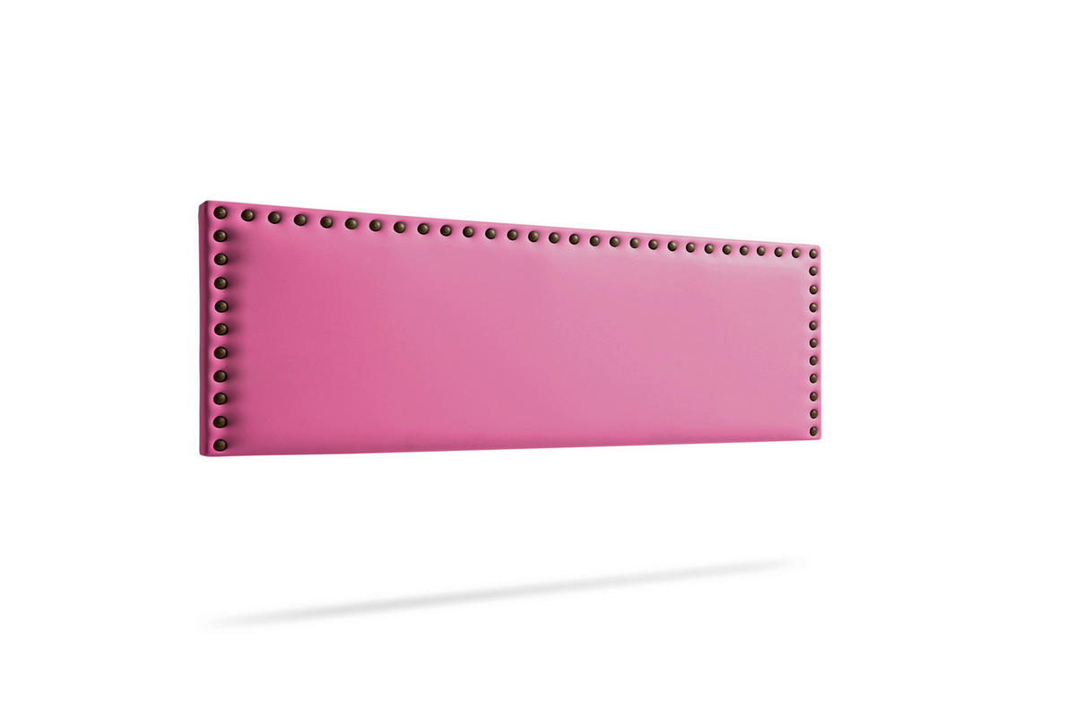 KOPFTEIL gepolstert MODENA Kunstleder 130x55x8 cm - Rosa - Moonia - Pink, Holz (130/8/55cm)
