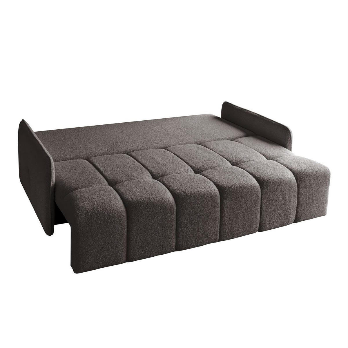 Schlafsofa Morena, zweisitzig, mit Schlaffunktion, Quelle 20 - Dunkelbraun, Textil (207/90/90cm) - Lookway