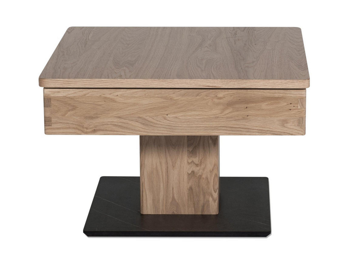 COUCHTISCH Cele 67x67x43 höhenverstellbar;diagonal verschiebbar Wildeiche Bianco - Wildeiche, Holz (67/67/43cm) - 58aufmkessel
