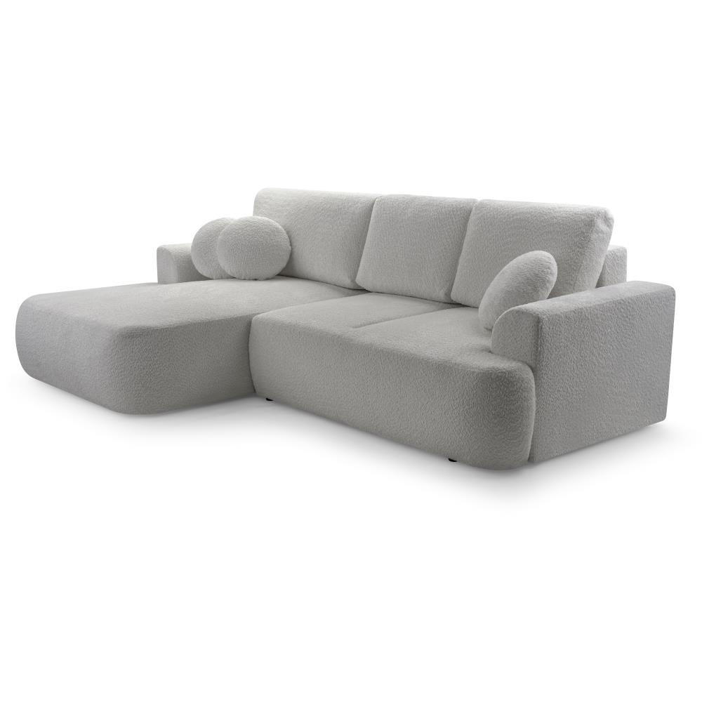 Beautysofa Eckschlafsofa Hellgrau 260x168 cm