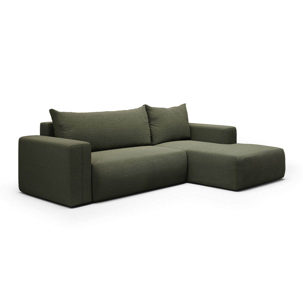 ECKSOFA Bliss 3 Sitzplätze Tannengrün - Grün, Holz (268/163cm) - Petits-meubles