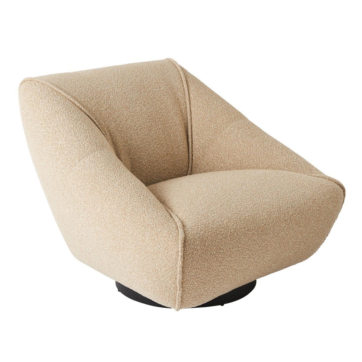 DREHSTUHL aus Leinenstoff - 91/88/67 cm - Grau, Textil (91/67/87cm) - Signature