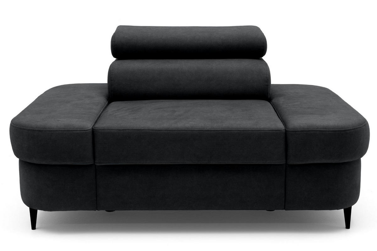 SESSEL PRIAM mit verstellbare Kopfstütze Velours Anthrazit - Anthrazit/Schwarz, Holz/Textil (145/97/105cm) - Muffo