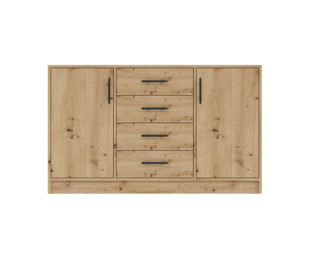 KOMMODE SAM SRK1 140/84/40 in Eiche Artisan - Eiche Artisan, Holzwerkstoff (140/84/40cm) - Deine Möbel 24