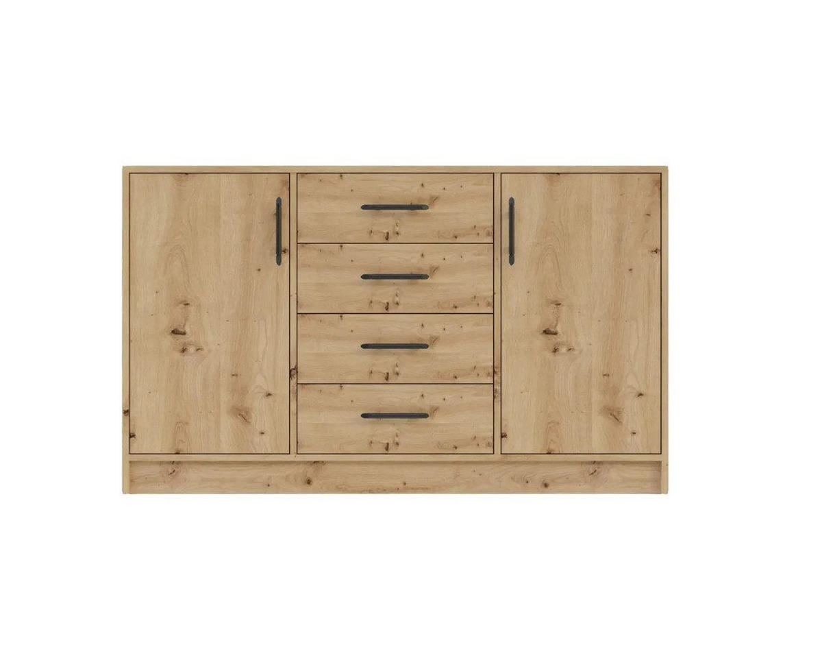 KOMMODE SAM SRK1 140/84/40 in Eiche Artisan - Eiche Artisan, Holzwerkstoff (140/84/40cm) - Deine Möbel 24