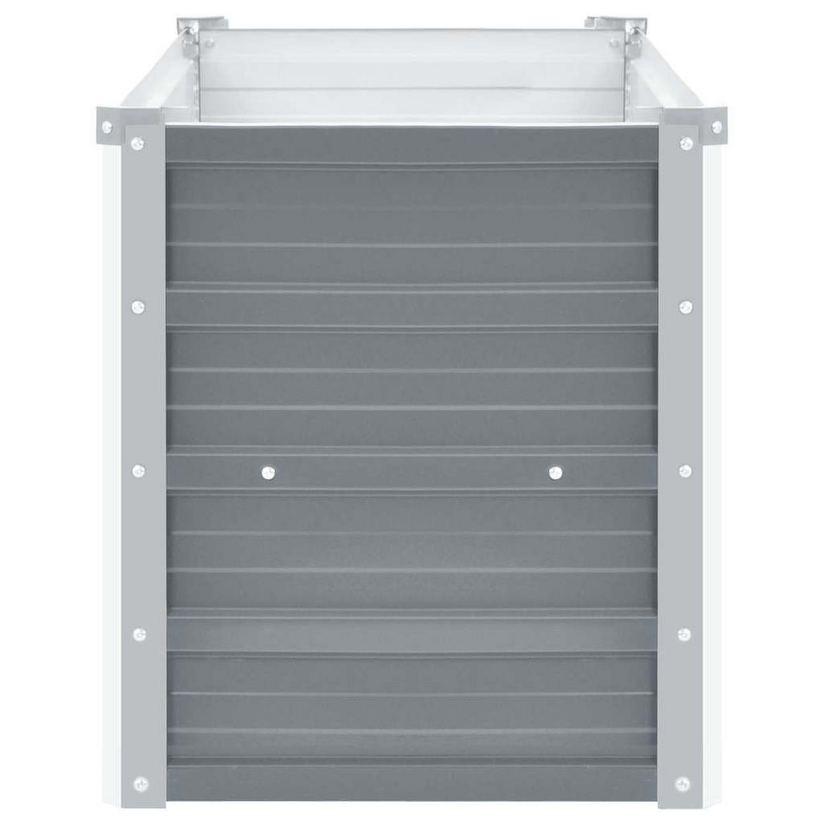 HOCHBEET für Garten OSKAR Grau 100x40x45 cm Metall - Grau, Metall (100/45/40cm) - DELUKE