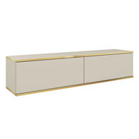 LOWBOARD VENEZIA 135x32x30 cm mit 2 Türen Beige - Beige, Holzwerkstoff (135/30/32cm) - MASSENO