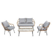 GARTENMÖBELSET CAIRO - Braun, Textil - IDIMEX