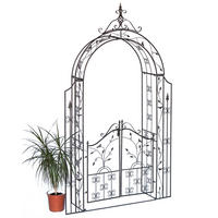 ROSENBOGEN mit Tür Metall Braun 18604 - Braun, Metall (145/250/30cm) - DanDiBo