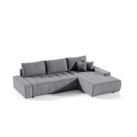 ECKSOFA Vogar In Aston - Dunkelgrau, Holzwerkstoff/Textil (265/185cm) - Fun Möbel