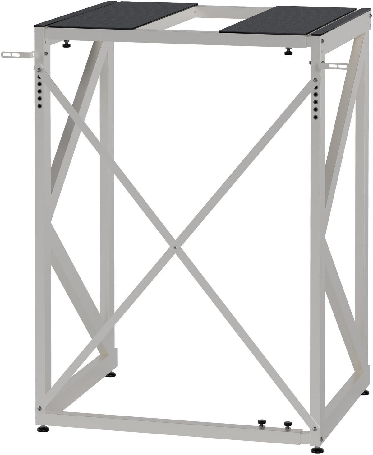 STAPELGESTELL für Wäschetrockner auf Waschmaschine RALF Weiß - Weiß, Metall (84/101/60cm) - DELUKE