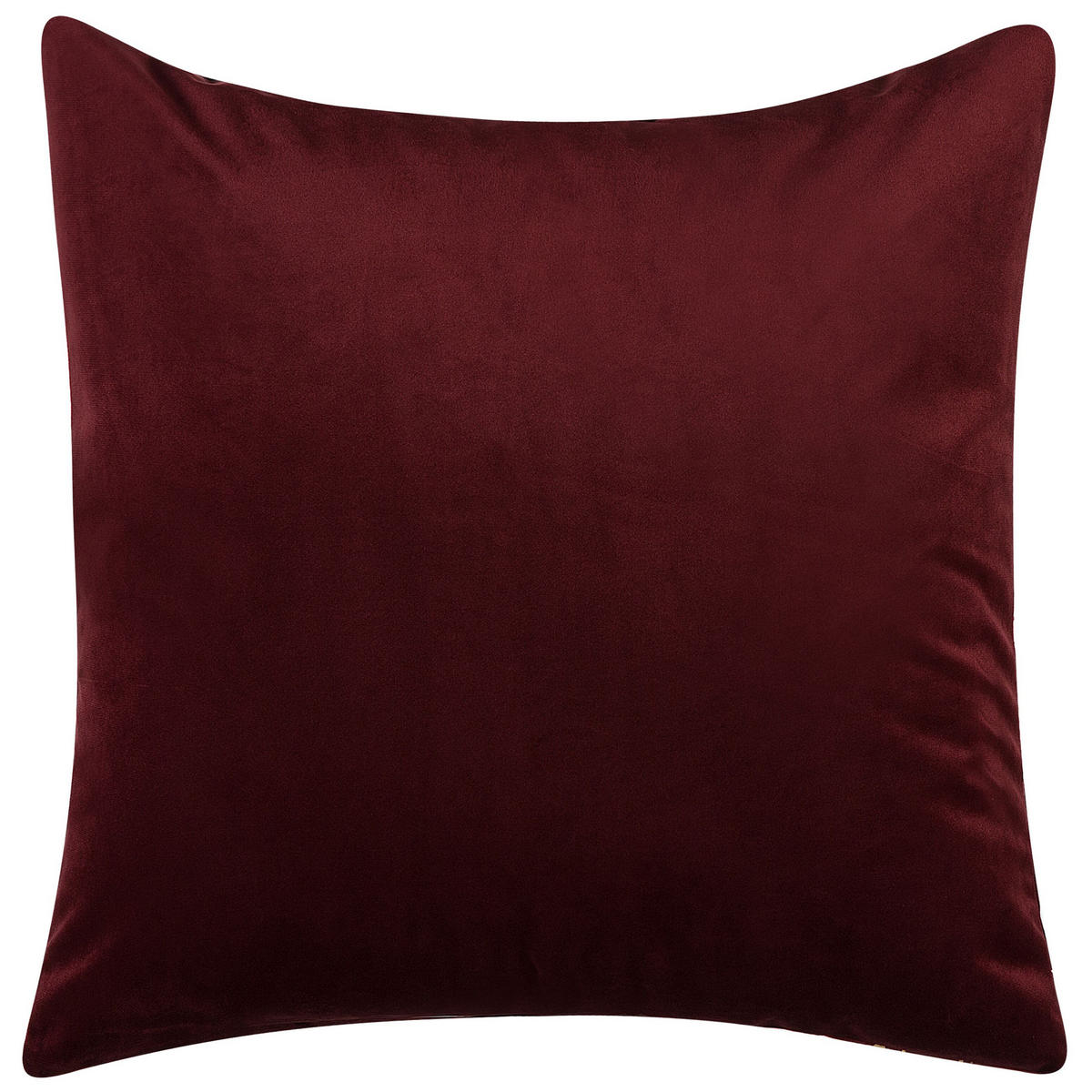 DEKOKISSEN 2er-Set Burgunderrot 45/45 cm Calla - Weinrot, Textil (45/45cm) - Beliani