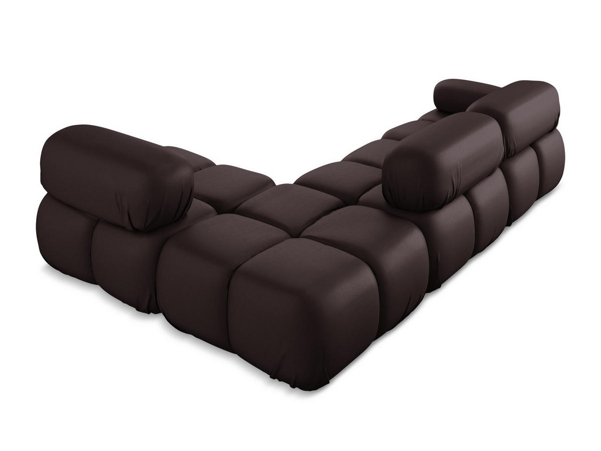 ECKSOFA Rechts Kunstleder Violett - Blau/Pflaume, Leder/Kunststoff (285/190cm) - Makamii