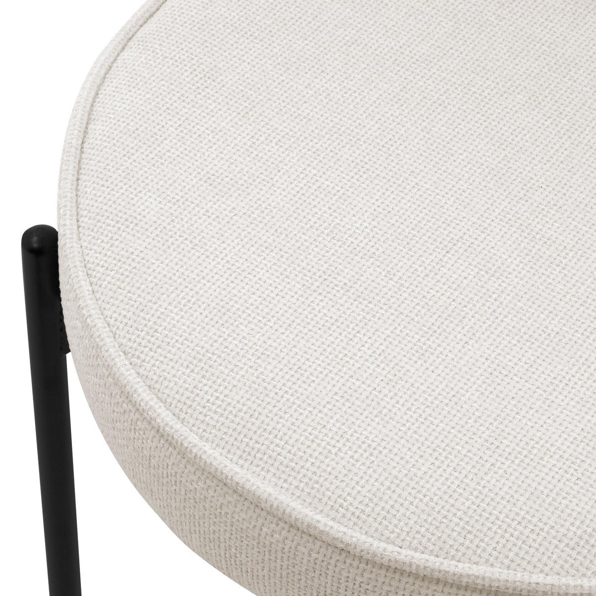 ESSZIMMERSTUHL 2er Set Beige aus Polyester - Beige/Schwarz, Textil/Metall (50/83/63cm) - ML-DESIGN