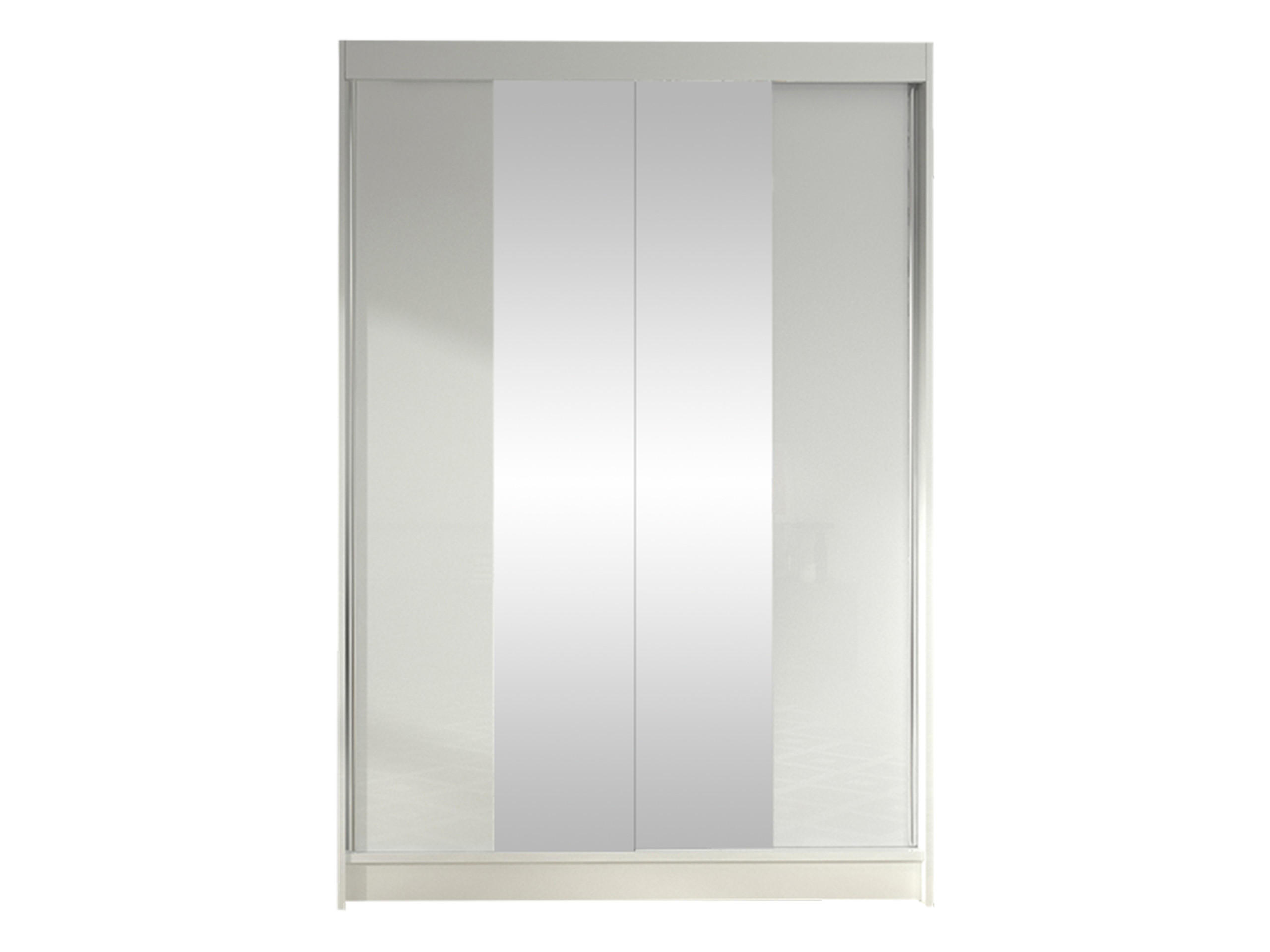 SCHWEBETÜRENSCHRANK Lino II - Weiß, Holzwerkstoff/Metall (120/200/58cm) - MIRJAN24