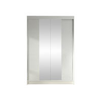 SCHWEBETÜRENSCHRANK Lino II - Weiß, Holzwerkstoff/Metall (120/200/58cm) - MIRJAN24
