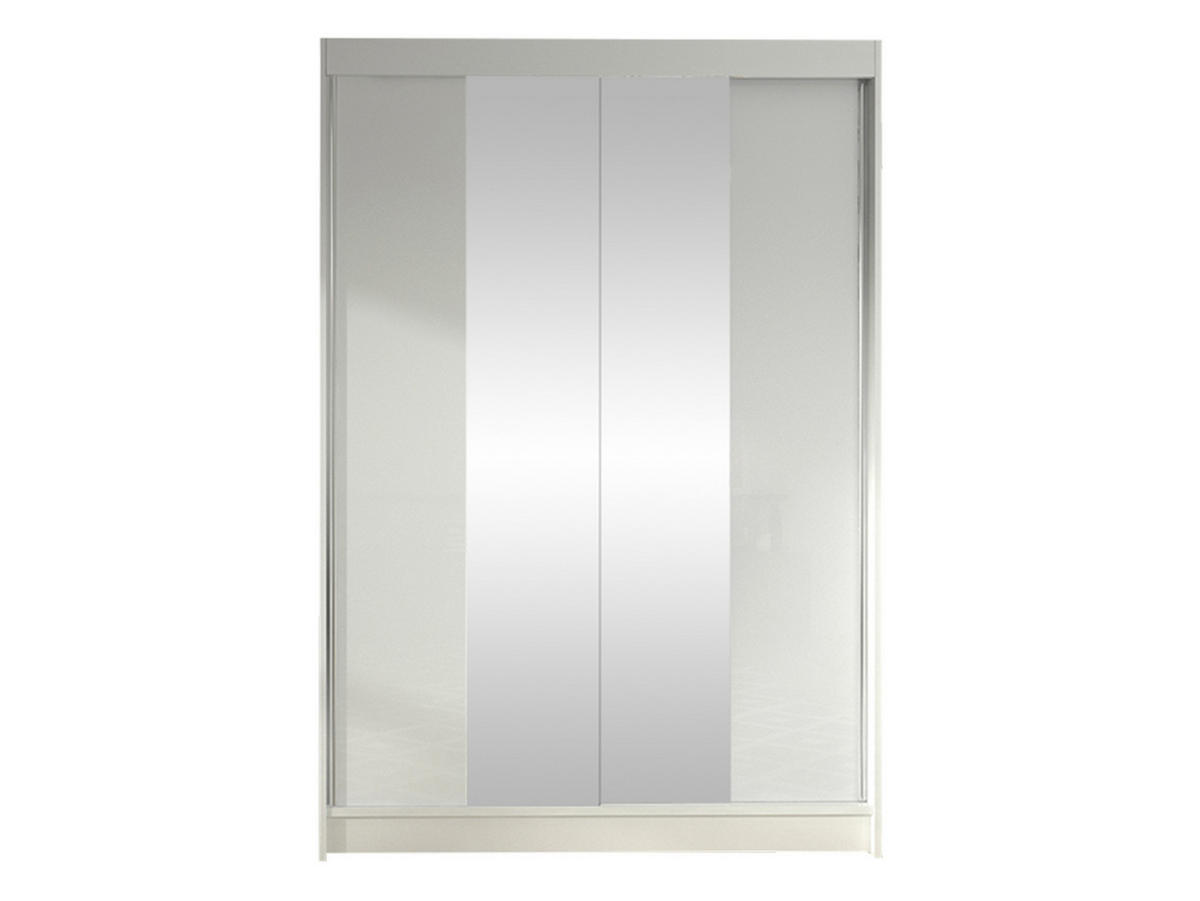 SCHWEBETÜRENSCHRANK Lino II - Weiß, Holzwerkstoff/Metall (120/200/58cm) - MIRJAN24