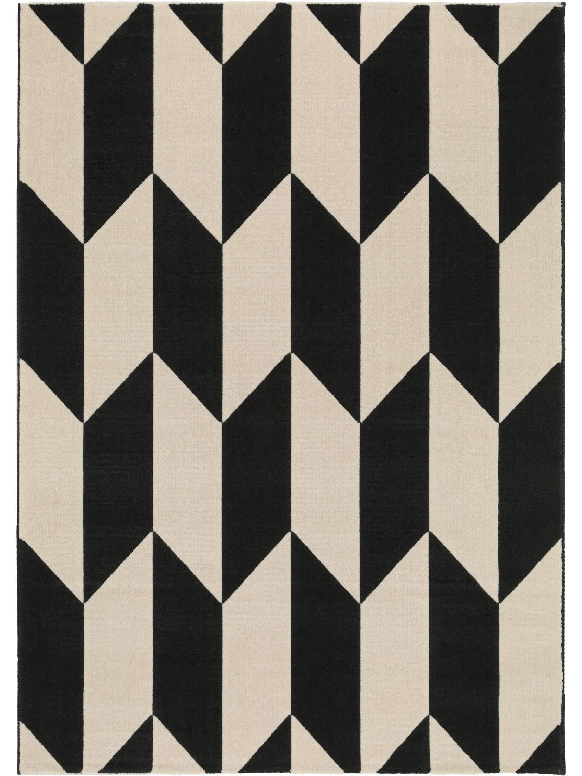 TEPPICH Dessert Schwarz/Weiß 160x230 cm - Schwarz, Textil (160/230cm) - benuta Pop