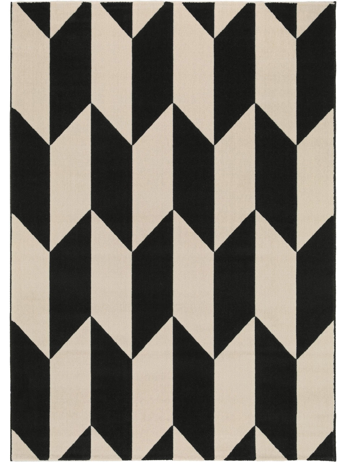 TEPPICH Dessert Schwarz/Weiß 140x200 cm - Schwarz, Textil (140/200cm) - benuta Pop