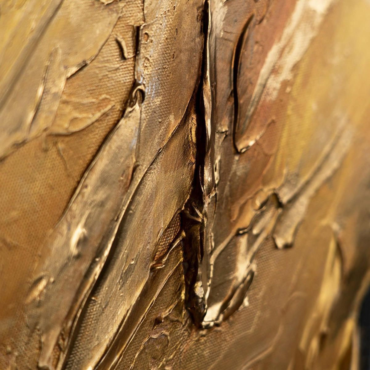GEMÄLDE Goldene Symphonie II Schattenfugenrahmen Gold 180x120 cm - Goldfarben, Holz (180/120cm) - YS-art gallery