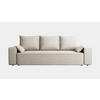 SOFA Veno mit Bettkasten und Schlaffunktion, Velourstoff - Beige, Holzwerkstoff (242/85/95cm)