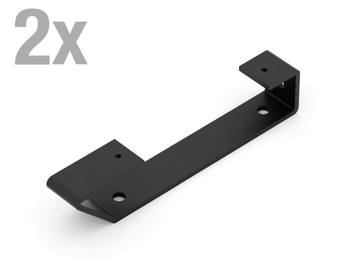 REGALTRÄGER als 2er Set Emily, Stahl in verschiedenen Trendfarben und Größen - Schwarz, Metall (3/4/20.5cm) - Alberts