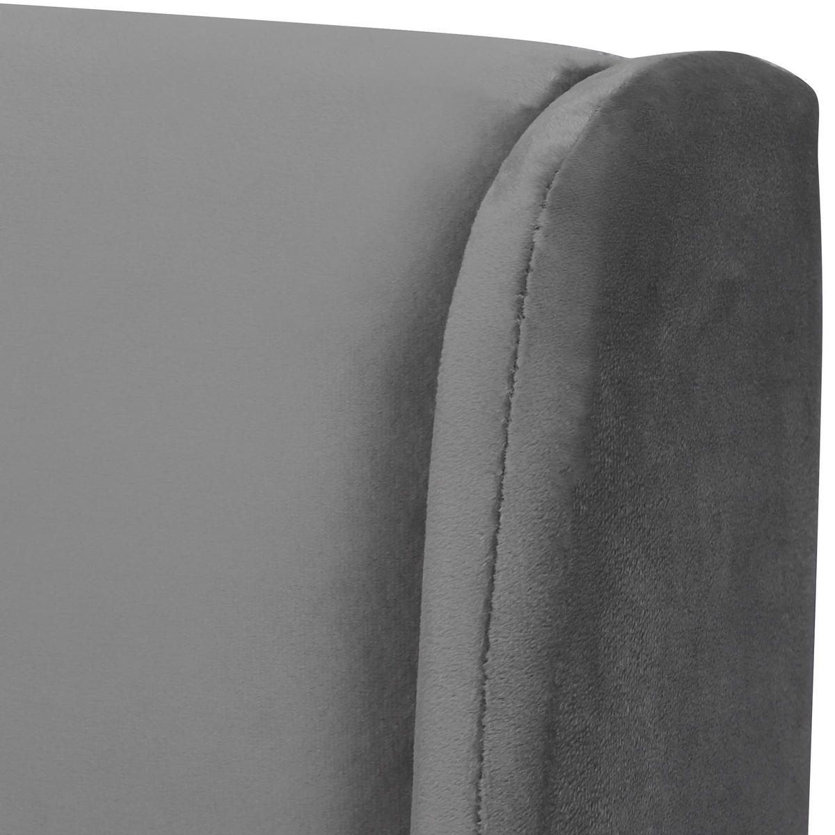 POLSTERBETT aus Samt 140x200 cm in Grau mit hydraulischem Stauraum - Beige, Textil (140/200cm) - Modfu