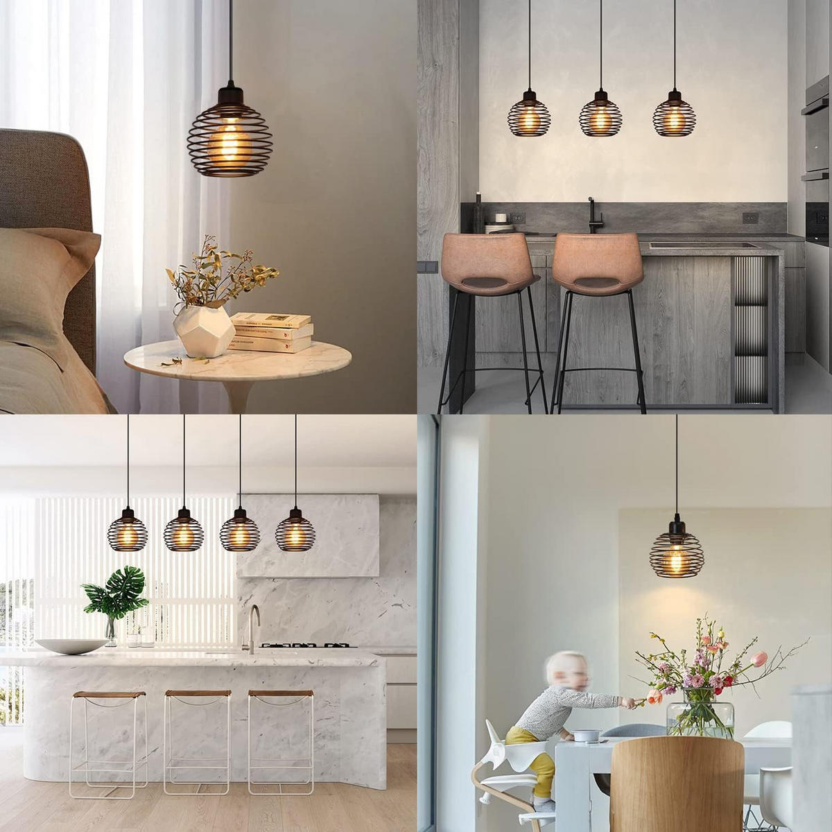 HÄNGELEUCHTE Hans 1-flammig 13/15/150 cm - Schwarz, Metall (13/15/150cm) - Nettlife
