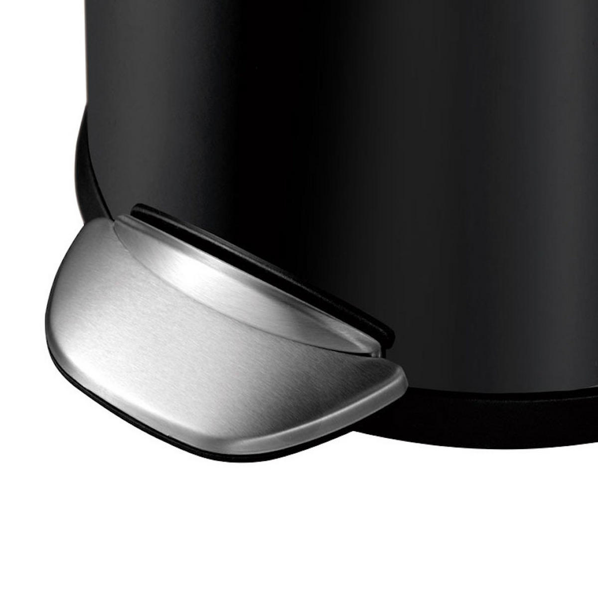 MÜLLEIMER Retro Mit Markanten Griffen und Kugelkappe 20 Liter 48,5 x 29,2 cm Kunststoff Inneneimer Schwarz - Schwarz, Metall (33.8/48.5/37.9cm) - PROREGAL