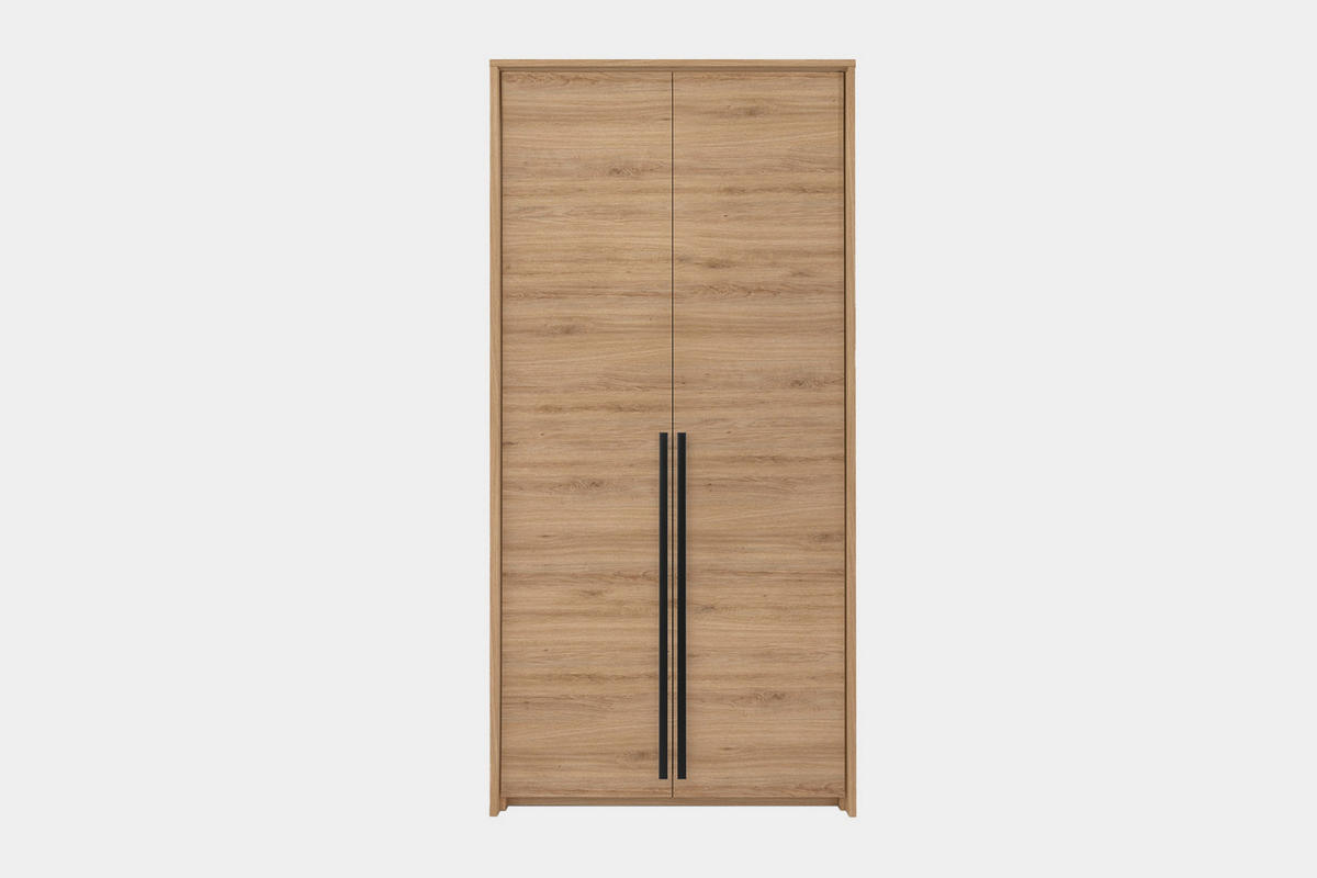 KLEIDERSCHRANK GENEVE 105/217/65 cm in Wildeiche - Eichefarben, Holzwerkstoff (105/217/65cm) - Deine Möbel 24