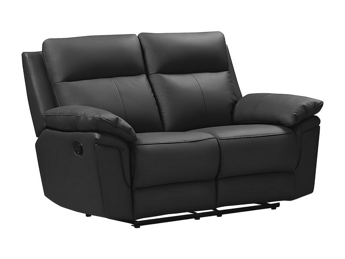 RELAXSOFA - 2 Personen - leder - schwarz Pakita - Schwarz, Leder (153/102/92cm) - Vente-Unique