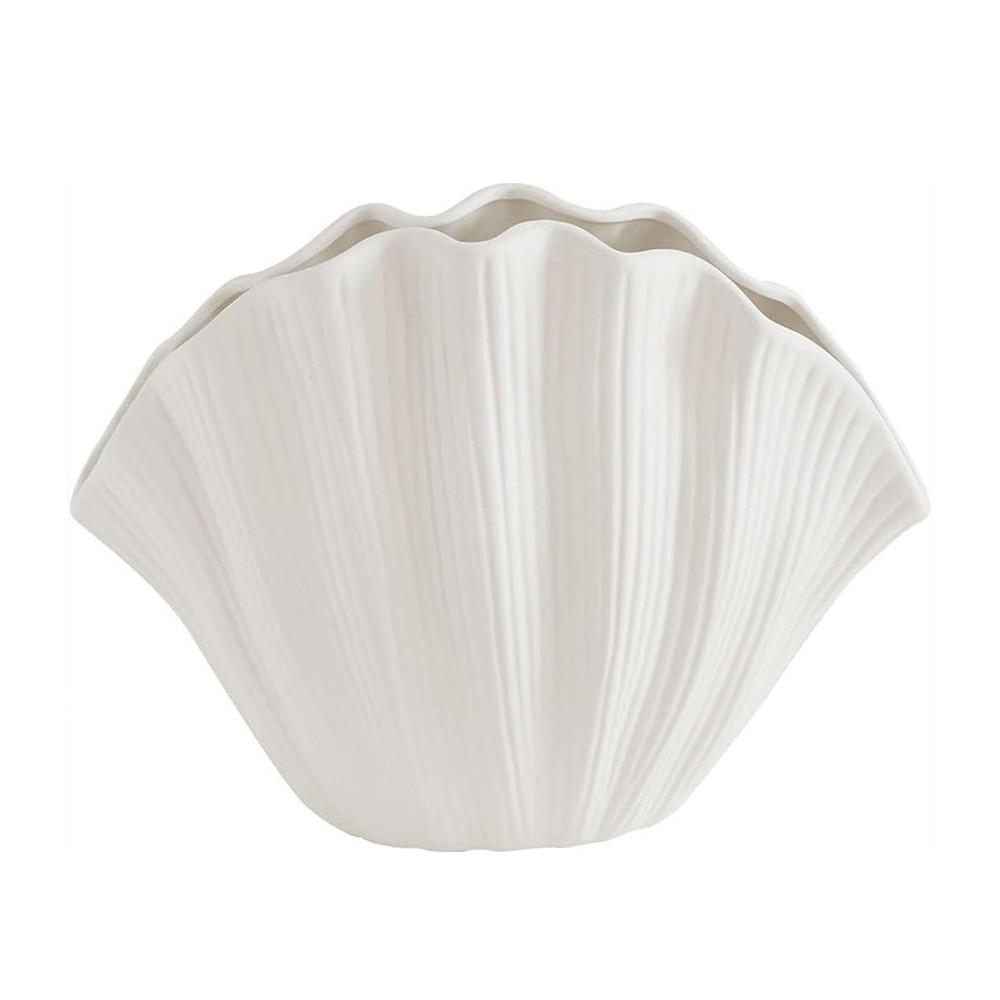VASE 28,5 x 21 x 15 cm Keramik - Weiß, Keramik (21cm) - LIBRATON