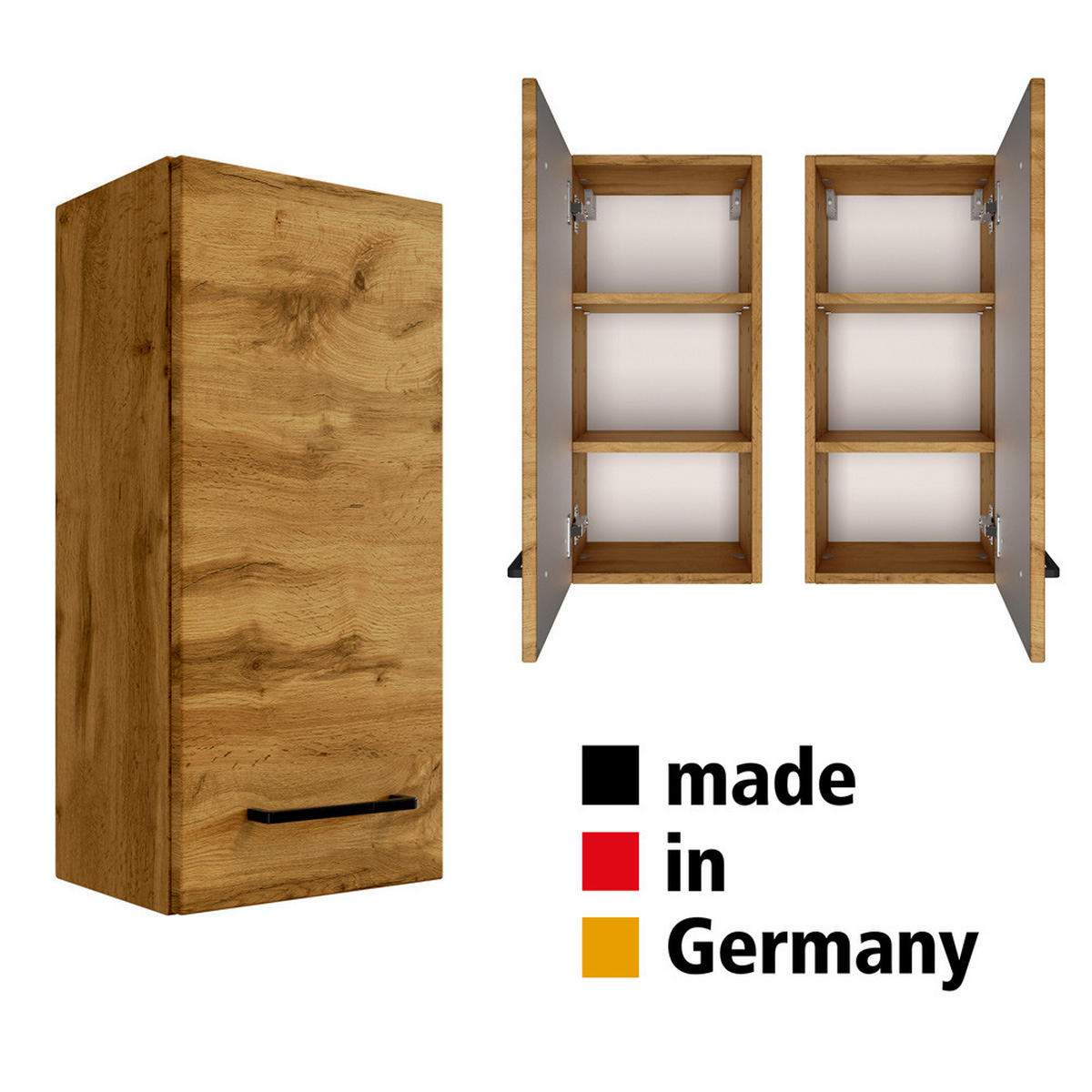 BADMÖBEL-SET 5-TLG. Morisson-03 - Braun, Holzwerkstoff (220/200/50cm) - Lomado