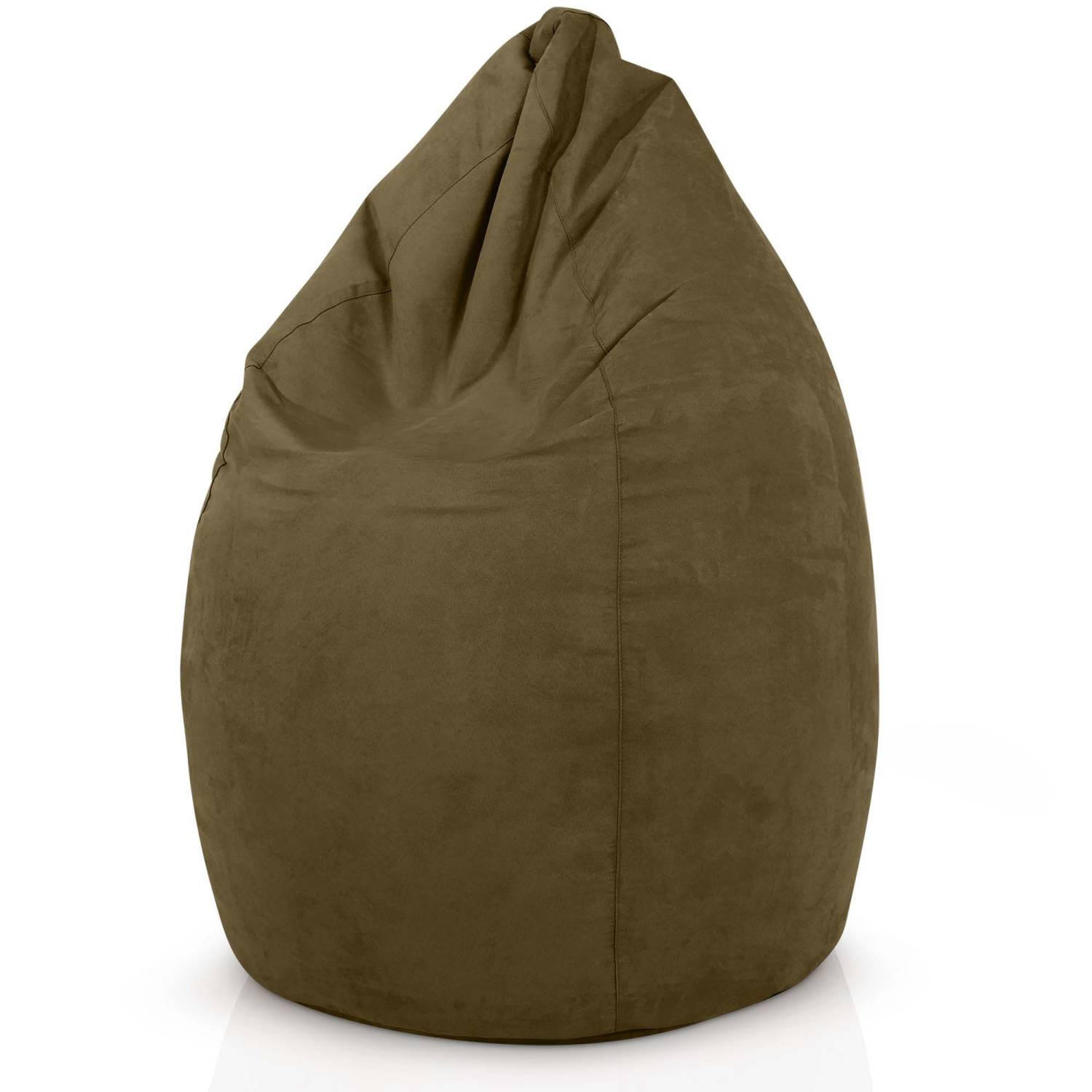 SITZSACK "Drop" 60x60x90cm - 220L - Olivgrün, Textil (60/90/60cm) - Green Bean