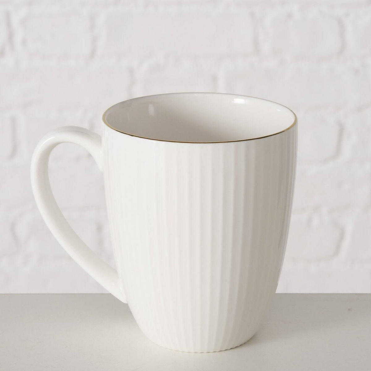 TASSE Kelly 400 ml - Weiß, Keramik (400L) - Boltze Home