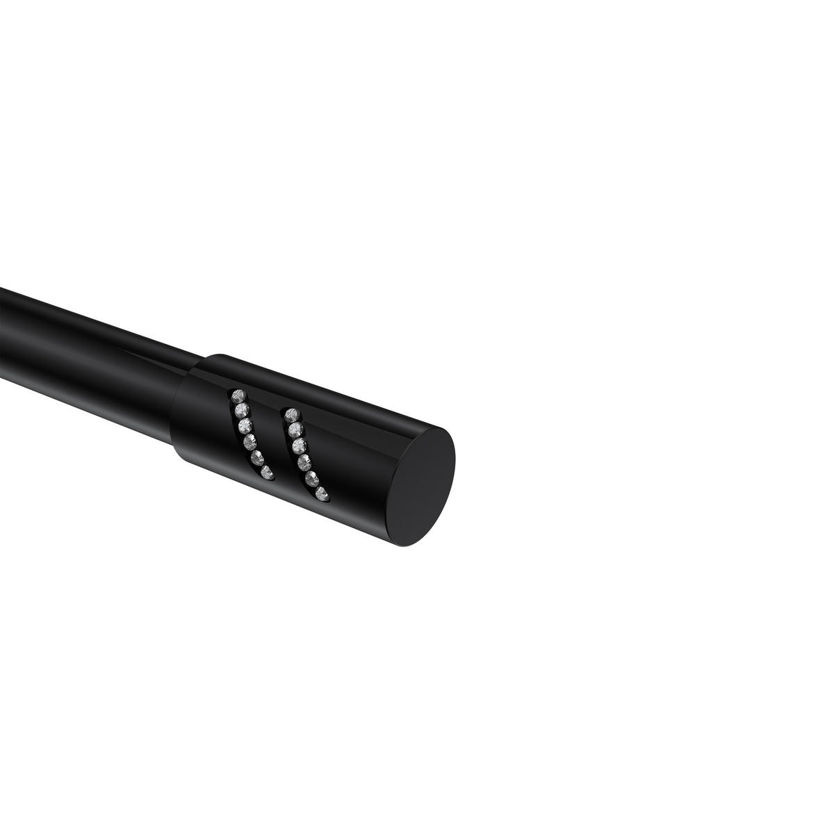 ENDSTÜCKE FÜR GARDINENSTANGEN 20 mm Ø, Zoena Schwarz, Packung 2 Stück - Schwarz, Metall (5.5/2.5/2.5cm) - INTERDECO